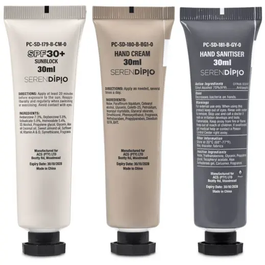 Serendipio Skincare Travel Set Back